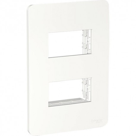 Placa de 2 módulos. Blanco
