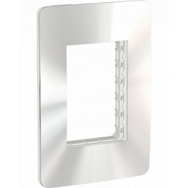 Placa de 3 módulos Chrome Gloss. Espejo