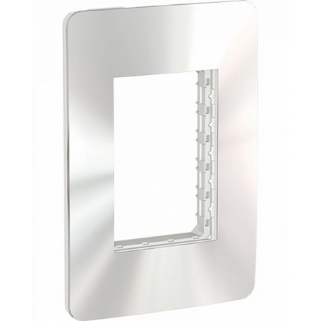 Placa de 3 módulos Chrome Gloss. Espejo