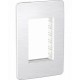 Placa de 3 módulos Cosmic Grey. Gris Metálico