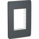 Placa de 3 módulos Stellar Black. Grafito