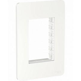 Placa de 3 módulos. Blanco