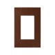 PLACA MADERA MERBAU  3 MODULO  SIMON | Simon 25 | CODIGO 25613-77