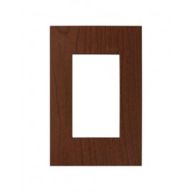 PLACA MADERA MERBAU  3 MODULO  SIMON | Simon 25 | CODIGO 25613-77