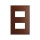 PLACA MADERA MERBAU 2 MODULO  SIMON | Simon 25 | CODIGO 25612-77