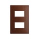 PLACA MADERA MERBAU 2 MODULO  SIMON | Simon 25 | CODIGO 25612-77