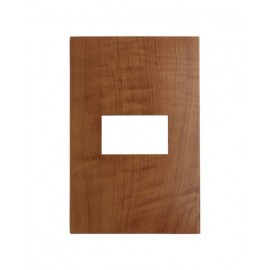 PLACA MADERA ROBLE 1 MODULO  SIMON | Simon 25 | CODIGO 25611-76