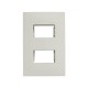 PLACA MARFIL DE 2 MODULOS CON CHASIS *180* | Simon 25 | CODIGO 25612-31