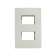 PLACA MARFIL DE 2 MODULOS CON CHASIS *180* | Simon 25 | CODIGO 25612-31