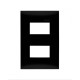 PLACA NEGRO EBANO DE 2 MODULOS | Simon 25 | CODIGO 25612-69