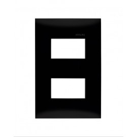 PLACA NEGRO EBANO DE 2 MODULOS | Simon 25 | CODIGO 25612-69