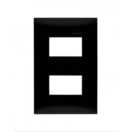 PLACA NEGRO EBANO DE 2 MODULOS | Simon 25 | CODIGO 25612-69