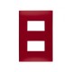 PLACA ROJO CARMESI DE 2 MODULO | Simon 25 | CODIGO 25612-57