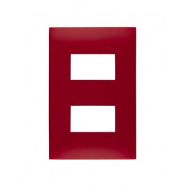 PLACA ROJO CARMESI DE 2 MODULO | Simon 25 | CODIGO 25612-57