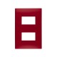 PLACA ROJO CARMESI DE 2 MODULO | Simon 25 | CODIGO 25612-57