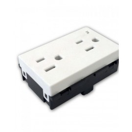 RECEPTÁCULO DÚPLEX 2P MAS T 15A 127VCA BLANCO | ROYER 100
