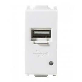 TOMA CARGADOR USB 1.5A 1 MODULO BLANCO | ALPHA | ESTEVEZ