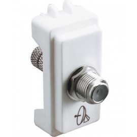 Toma Coaxial. Blanco