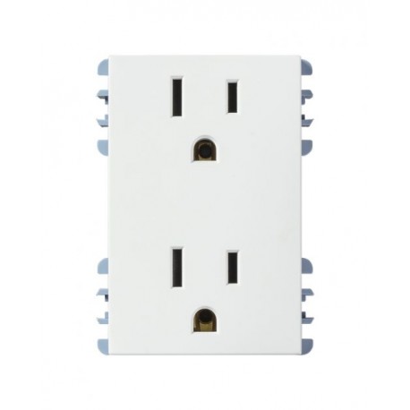 TOMA CORRIENTE DUPLEX 2P MAS T BLANCO S26 | Simon 26 | CODIGO 2600424-030