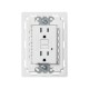 TOMA CORRIENTE DUPLEX ICFT C/CHASIS BLANCO S26 | Simon 26 | CODIGO 2600425-030