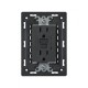 TOMA CORRIENTE DUPLEX ICFT C/CHASIS GRAFITO S26 | Simon 26 | CODIGO 2600425-038