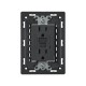TOMA CORRIENTE DUPLEX ICFT C/CHASIS GRAFITO S26 | Simon 26 | CODIGO 2600425-038