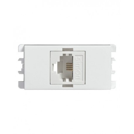 TOMA TELEFONO 4 HILOS RJ11 BLANCO S26 | Simon 26 | CODIGO 2600480-030