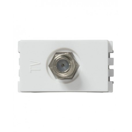 TOMA TV COAXIAL BLANCO | Simon 25 | CODIGO 25476-30