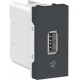 Toma USB 2.0 para carga 1 A. Grafito