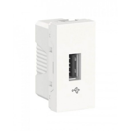 Toma USB 2.0 para transmisión de datos. Blanco