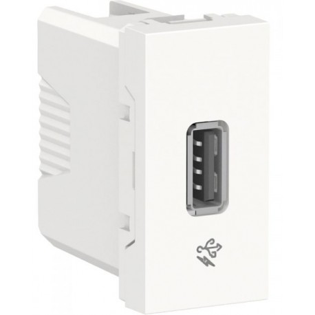 Toma USB 2.0 para carga 1 A. Blanco