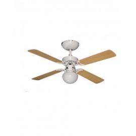 VENTILADOR DECORATIVO 42″ BLANCO MATE 4 ASPAS MDF REVERSIBLE BLANCO/MAPLE | MASTERFAN
