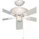 VENTILADOR DECORATIVO 52″ P/EXTERIOR, S/LUZ 5 ASPAS DE ABS, 3 VELOCIDADES, 110/127 V, ACABADO BLANCO | MASTERFAN