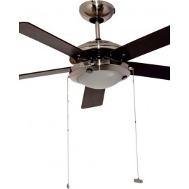 VENTILADOR DECORATIVO CON LUZ AHORRADORA, ACABADO SATINADO CHOCOLATE | MASTERFAN
