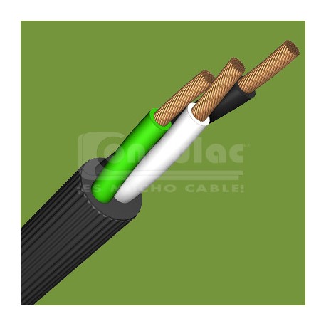 CABLE USO RUDO DE 3 CONDUCTORES CALIBRE 16 AWG, 60°C, 300 V, CONDULAC