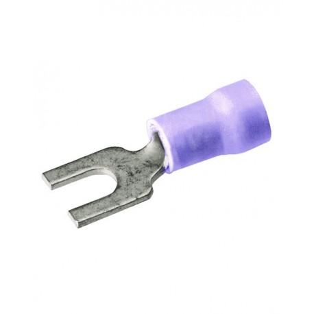 Zapata Terminal Espada Ais. De Vinilo Azul Tor. 1/8 Cal. 16-14 Awg Burndy