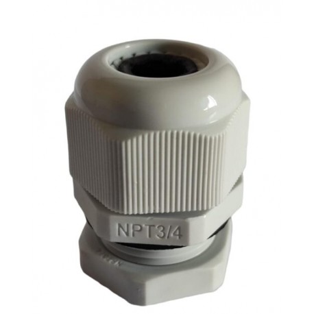 CONECTOR DE GLANDULA  EN POLIAMIDA CUERDA NPT 3/4″  (IP68) Koban 0733076